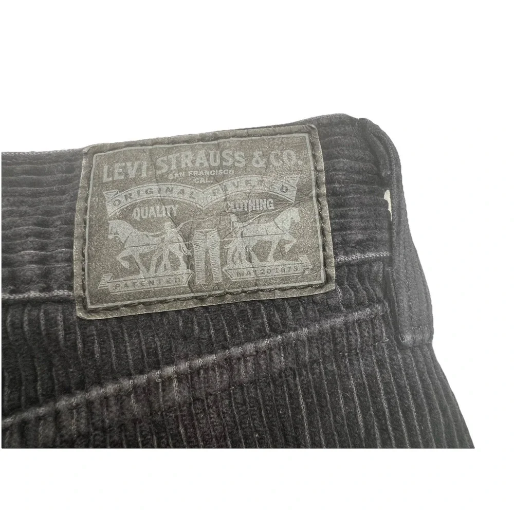 Levi's Men's Black Corduroy Straight Leg Pants Size 33x30 Grunge Rock Punk Goth